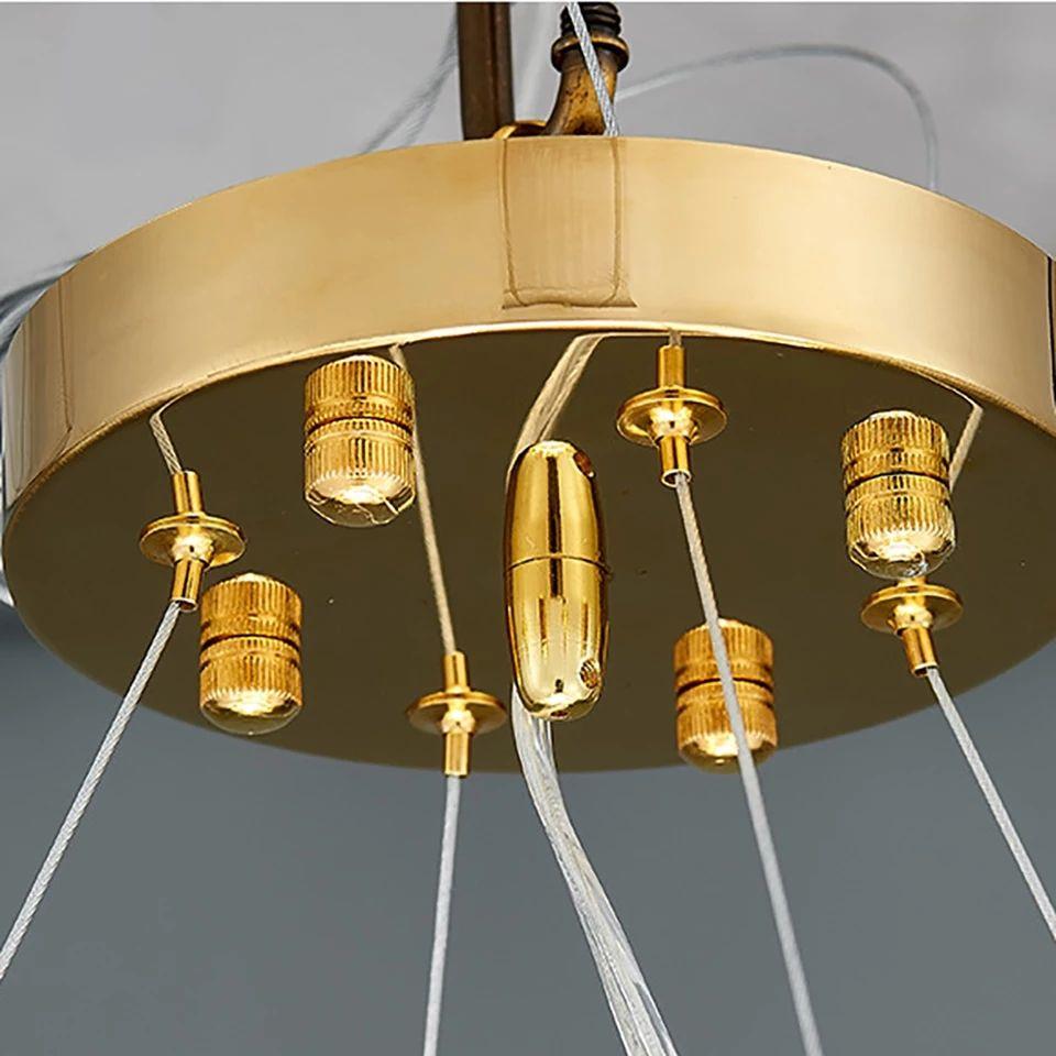 New Modern Round Gold Crystal LED Chandelier - Image 3