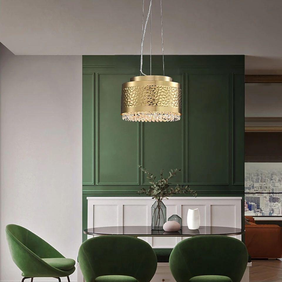 New Modern Round Gold Crystal LED Chandelier - Image 2