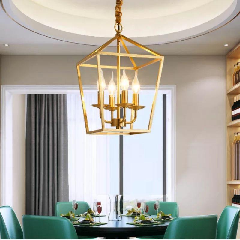 Modern Nordic Copper LED Chandelier