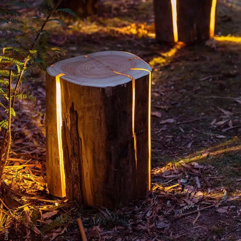 Tree Stump\Fiber Outdoor Garden LED Lamp - Image 3