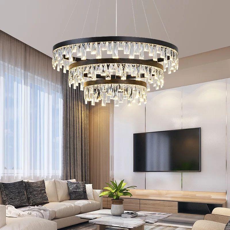 Modern Dimmable Crystal LED Pendant Light - Image 4
