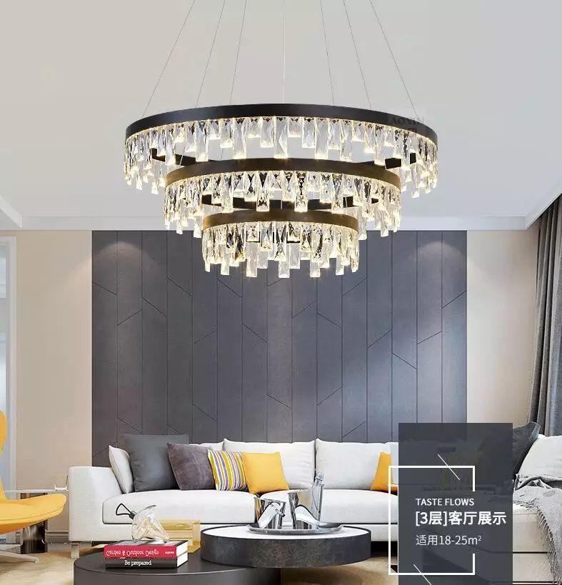 Modern Dimmable Crystal LED Pendant Light
