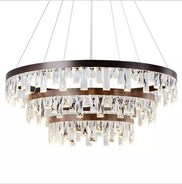 Modern Dimmable Crystal LED Pendant Light - Image 3