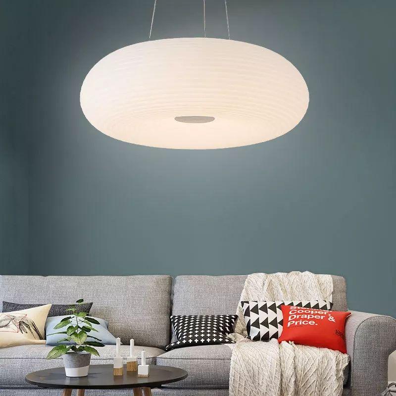 Creative Doughnut-shaped White Glass Pendant Light