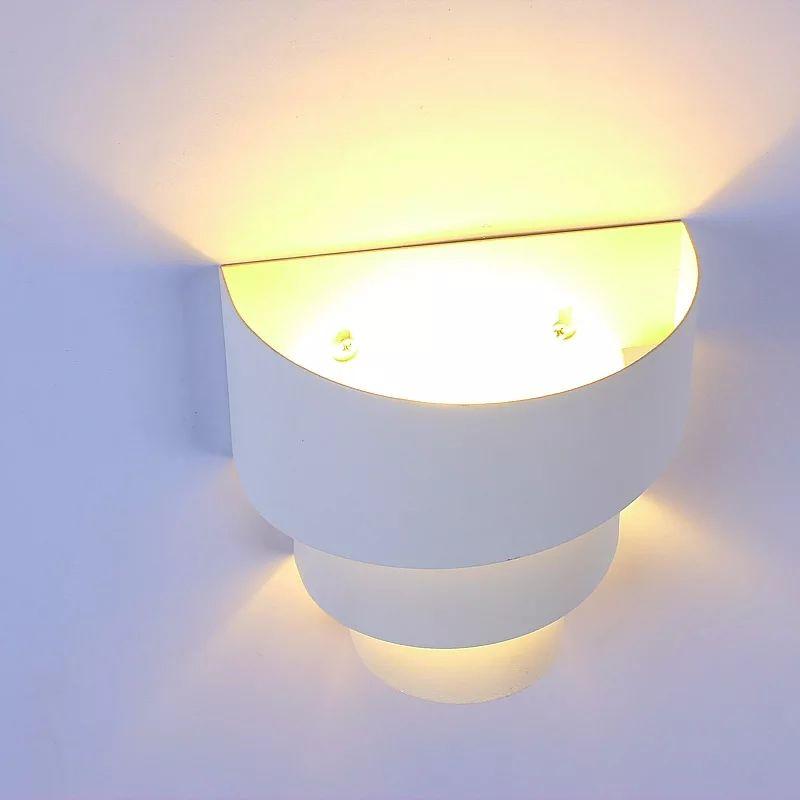 White Modern Spiral LED Wall Light - Image 5