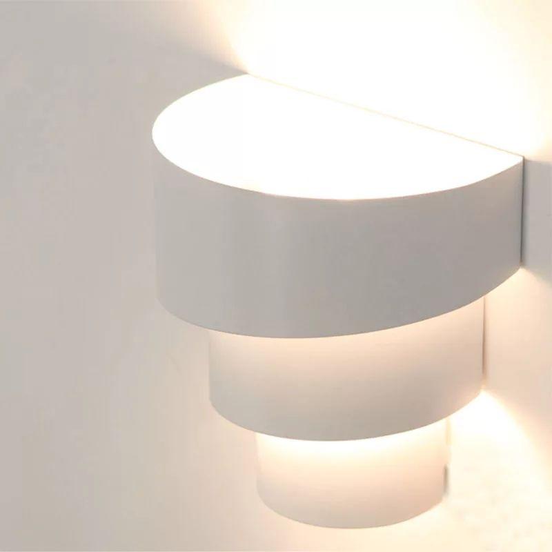 White Modern Spiral LED Wall Light - Image 4