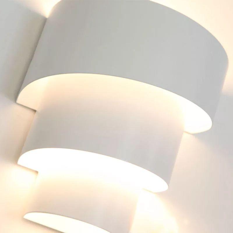 White Modern Spiral LED Wall Light - Image 2
