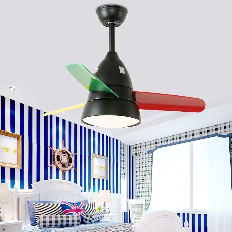 Colorful Modern Nordic Macaron Ceiling Fan Lamp - Image 5