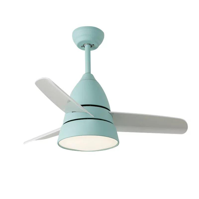 Colorful Modern Nordic Macaron Ceiling Fan Lamp - Image 2