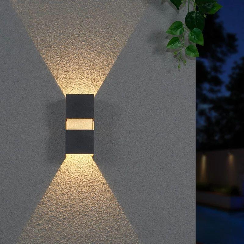 Simple Cuboid Waterproof Outdoor LED Wall Lamp