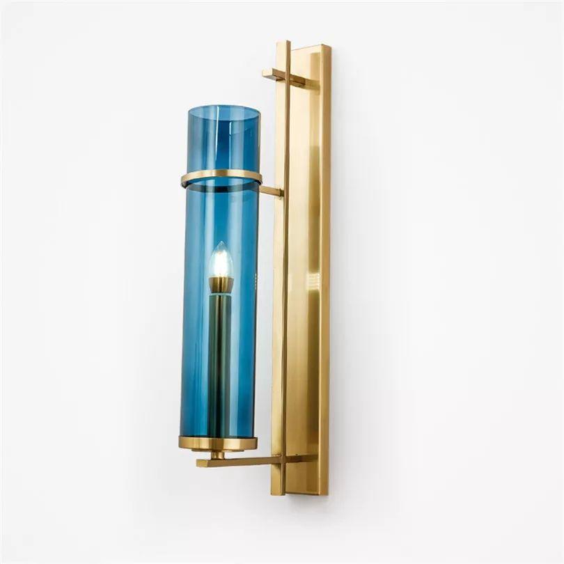 Decorative Blue Glass Wall Light - Image 3