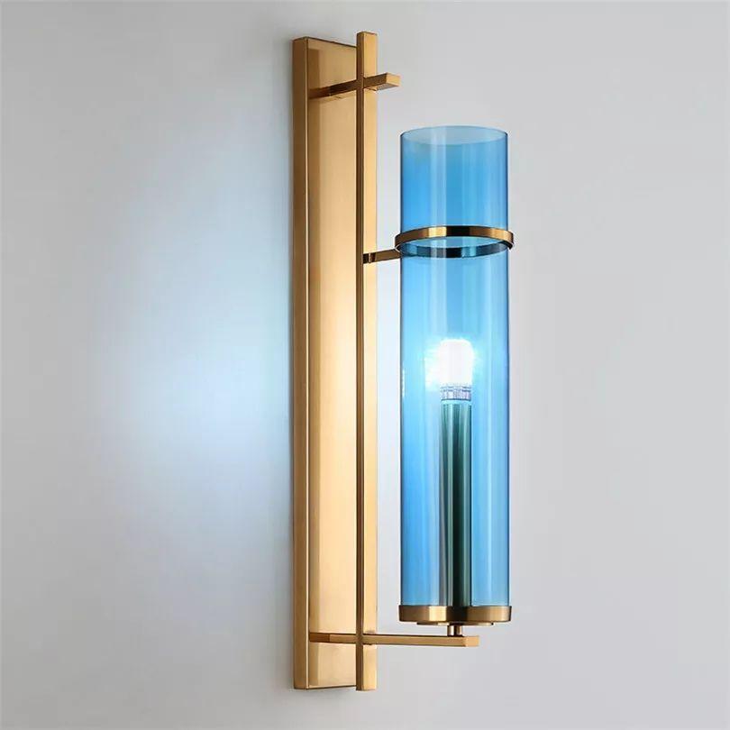 Decorative Blue Glass Wall Light