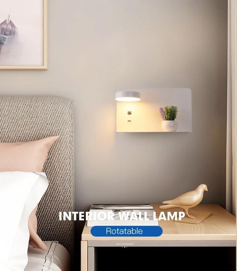 LED Wall Lights With Switch And USB Interface - Image 3
