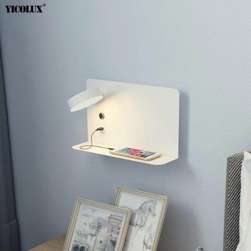 LED Wall Lights With Switch And USB Interface - Image 4