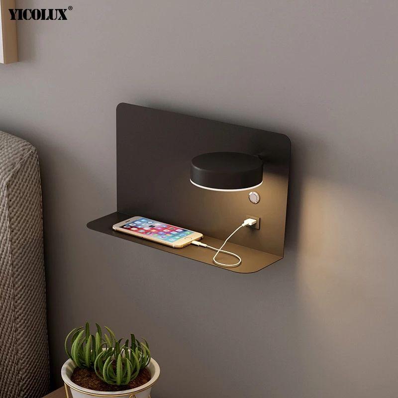 LED Wall Lights With Switch And USB Interface - Image 6