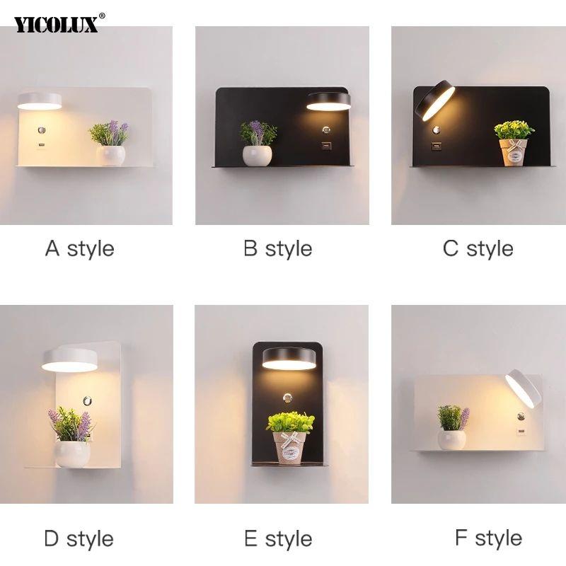 LED Wall Lights With Switch And USB Interface - Image 7