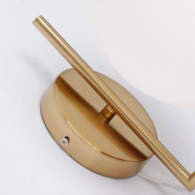 Nordic Metal White Glass Ball-shaped LED Wall Light - Image 2