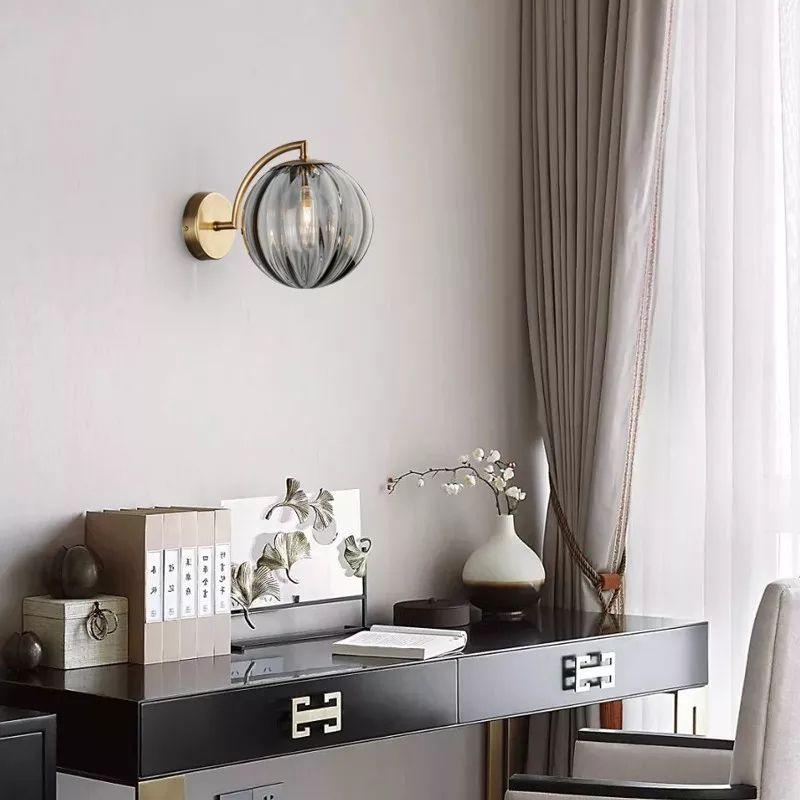 Modern Transparent Glass Ball LED Wall Sconce - Image 2
