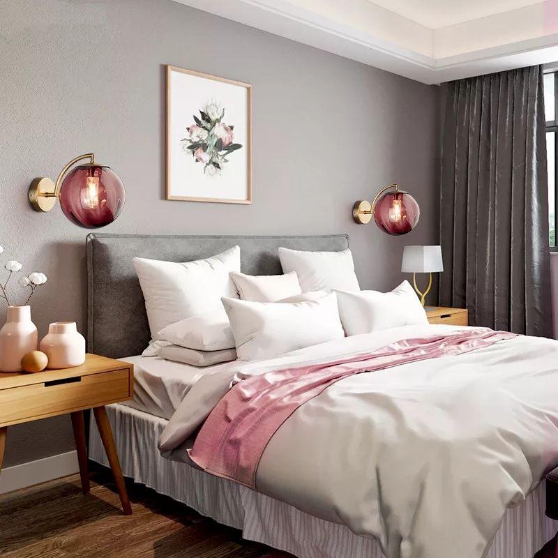 Modern Transparent Glass Ball LED Wall Sconce