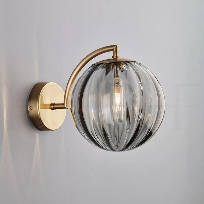 Modern Transparent Glass Ball LED Wall Sconce - Image 3