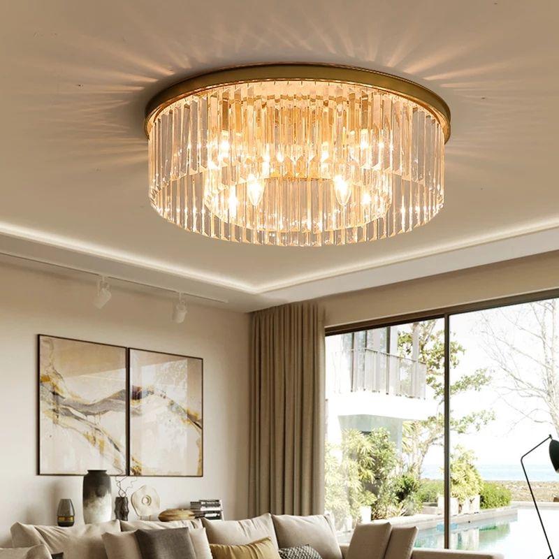 Rectangle Modern Crystal Ceiling Lights