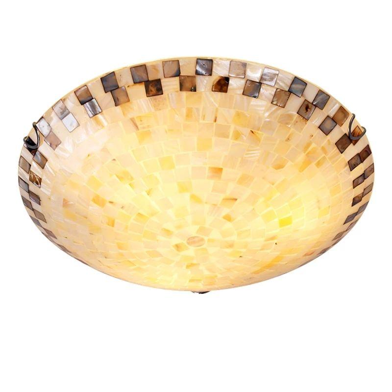 Tiffany Mediterranean Natural Shell Ceiling Light - Image 7