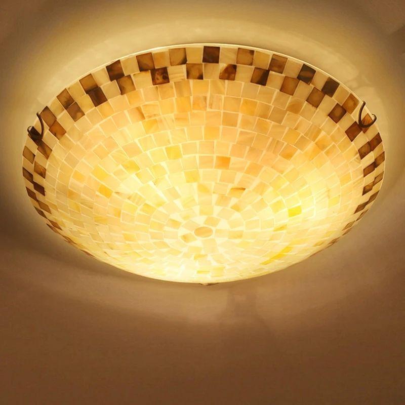 Tiffany Mediterranean Natural Shell Ceiling Light - Image 6