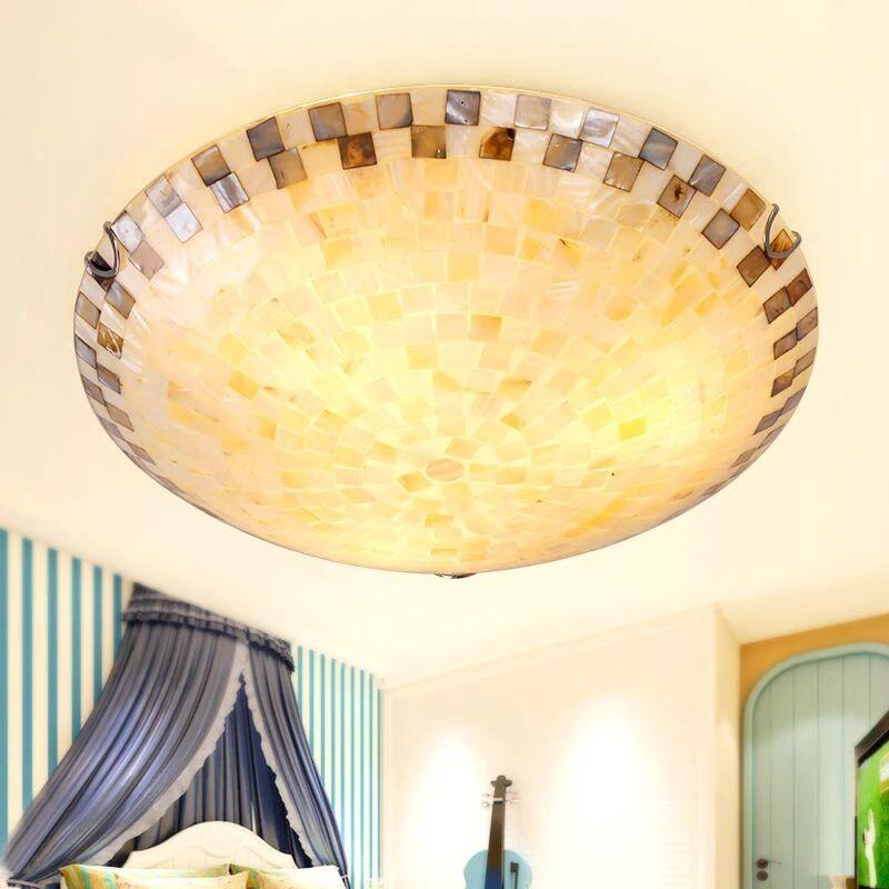 Tiffany Mediterranean Natural Shell Ceiling Light
