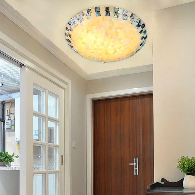 Tiffany Mediterranean Natural Shell Ceiling Light - Image 5