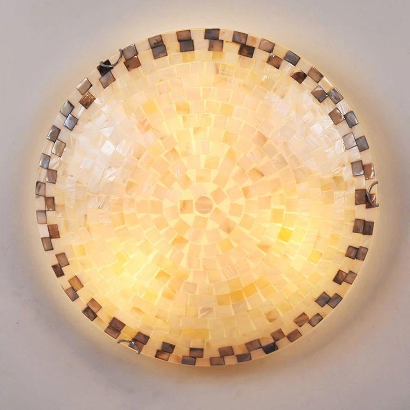 Tiffany Mediterranean Natural Shell Ceiling Light - Image 2