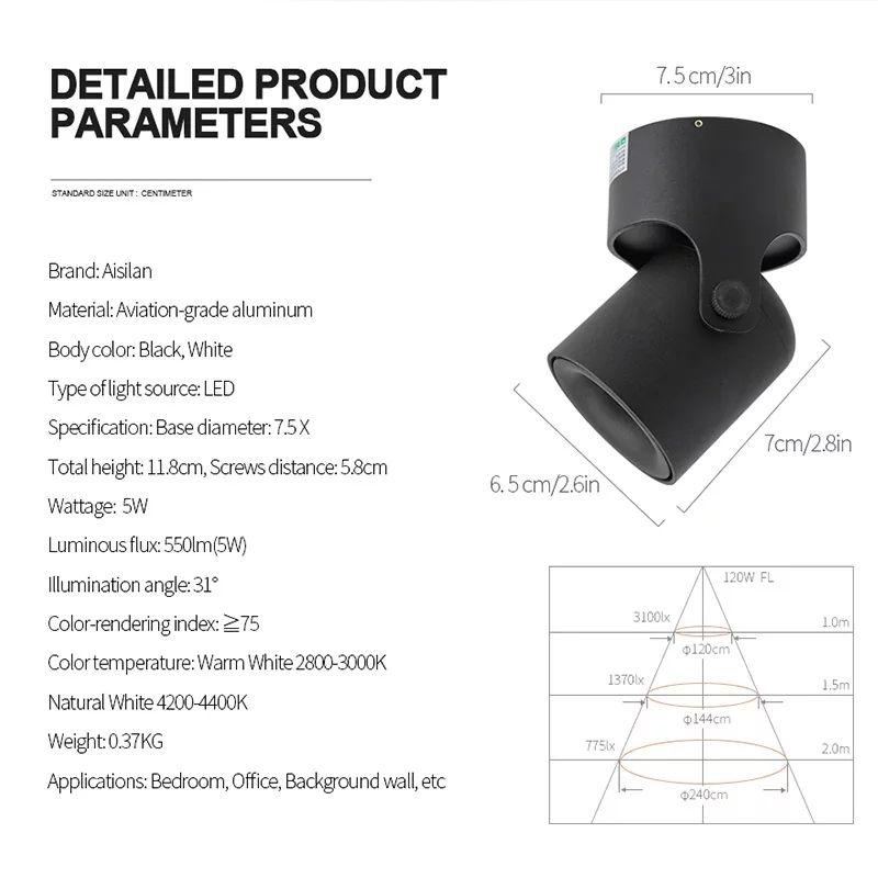 LED surface mounted ceiling spot light - Image 5