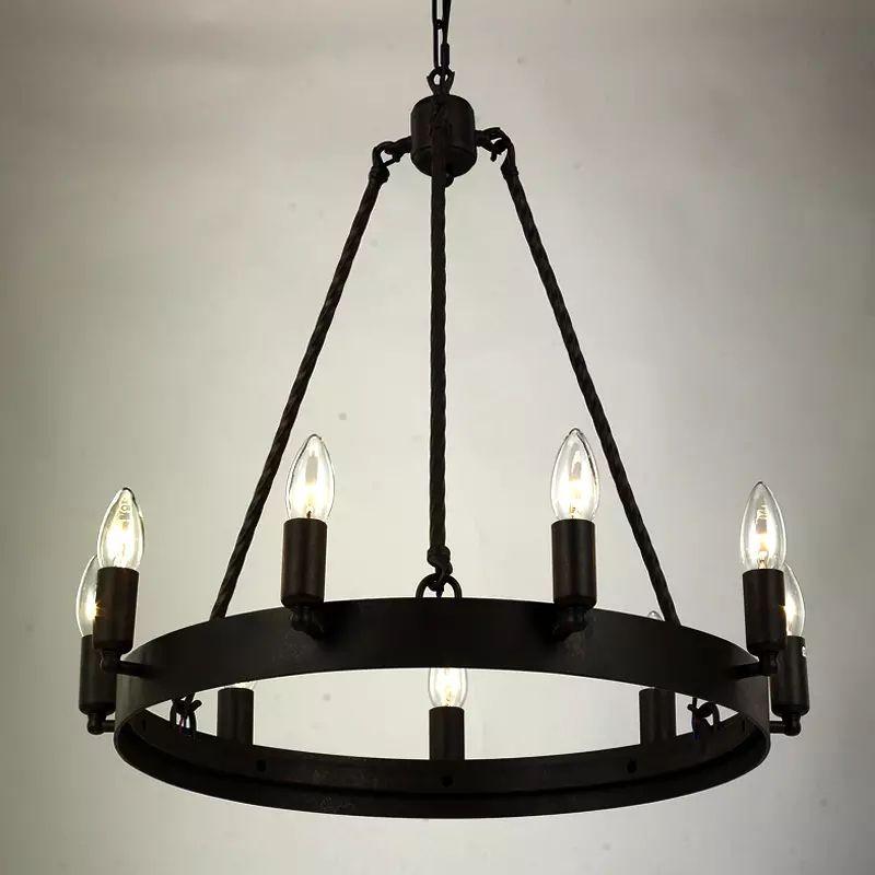 Black Vintage Chandelier Light - Image 2