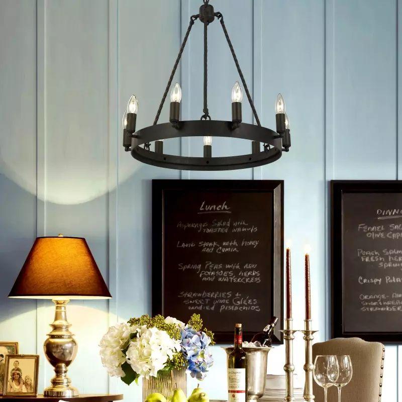 Black Vintage Chandelier Light - Image 3