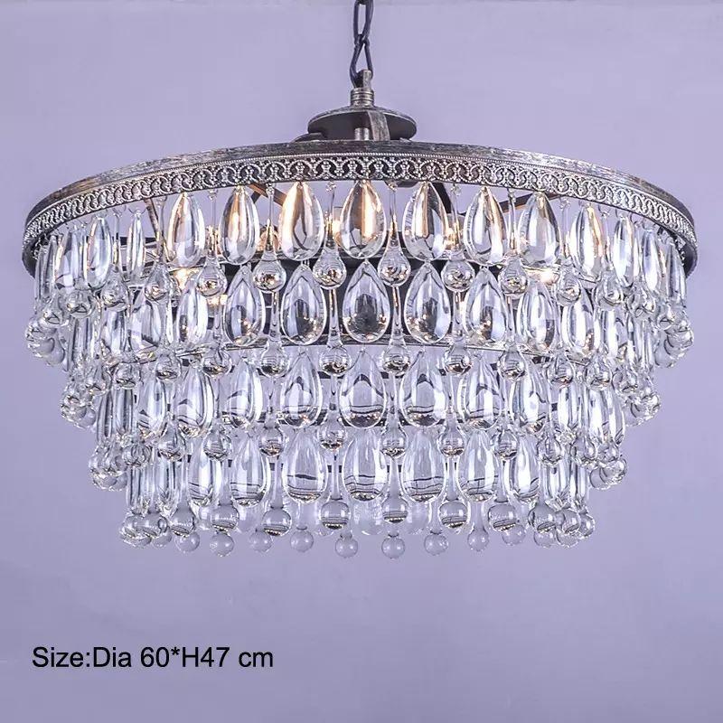 Indoor Retro Glass Drops LED Chandelier - Image 7
