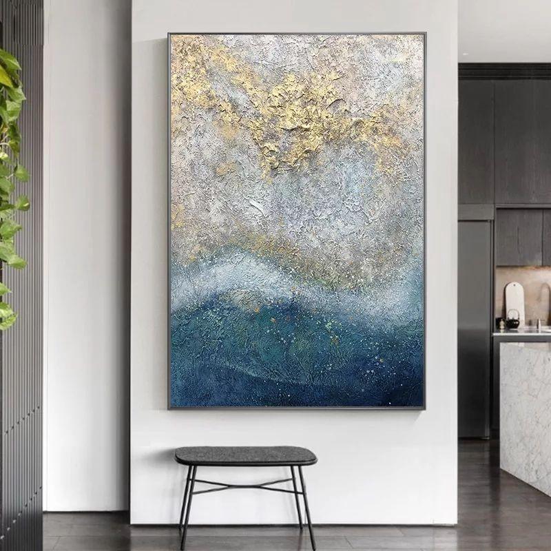 Handmade Blue Gold oil paint - Image 2