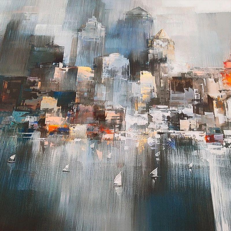 Modern Abstract Oil Painting Wall Art - Image 4