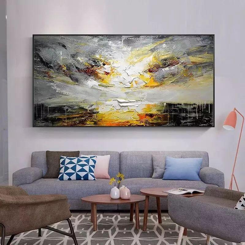 Modern Oil blue sky Painting