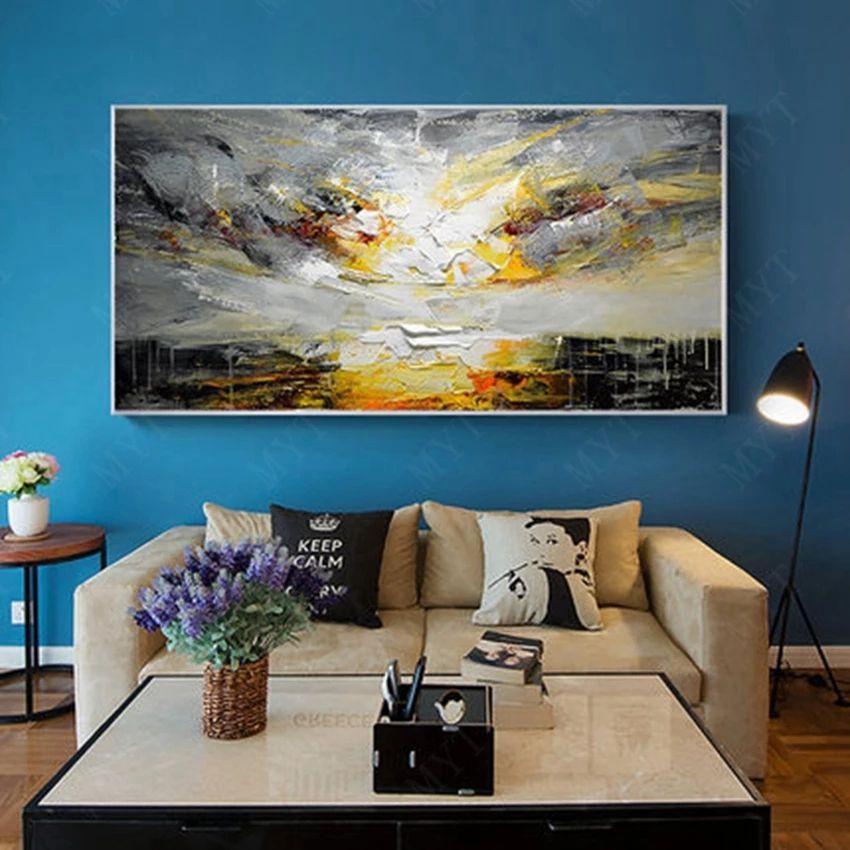 Modern Oil blue sky Painting - Image 4