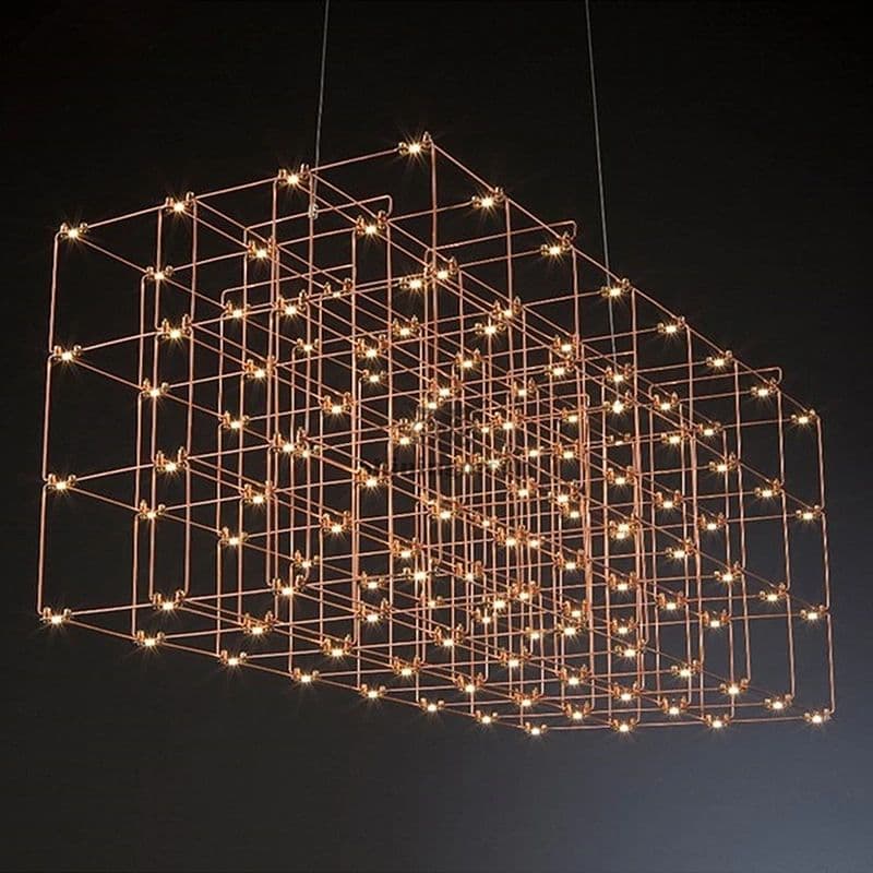 Stainless Steel Iron Cage Chandelier light