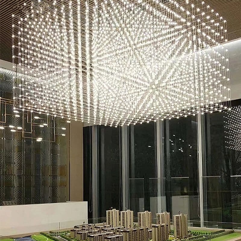 Stainless Steel Iron Cage Chandelier light - Image 4