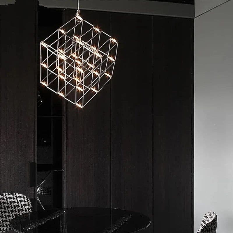 Stainless Steel Iron Cage Chandelier light - Image 6