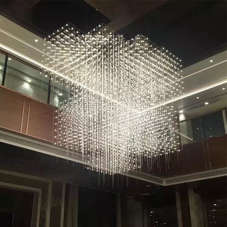 Stainless Steel Iron Cage Chandelier light - Image 7