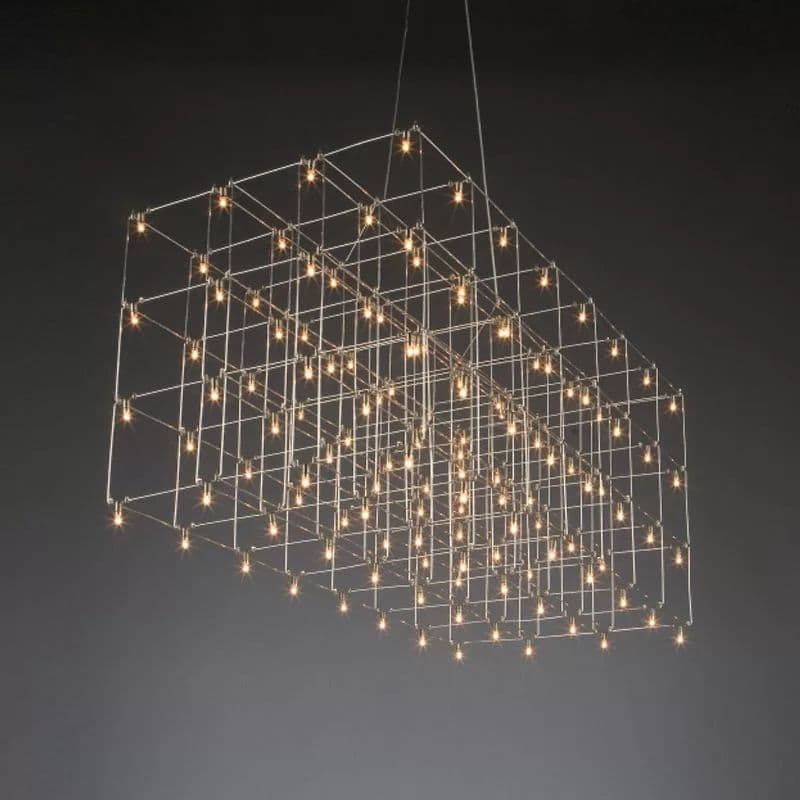 Stainless Steel Iron Cage Chandelier light - Image 8