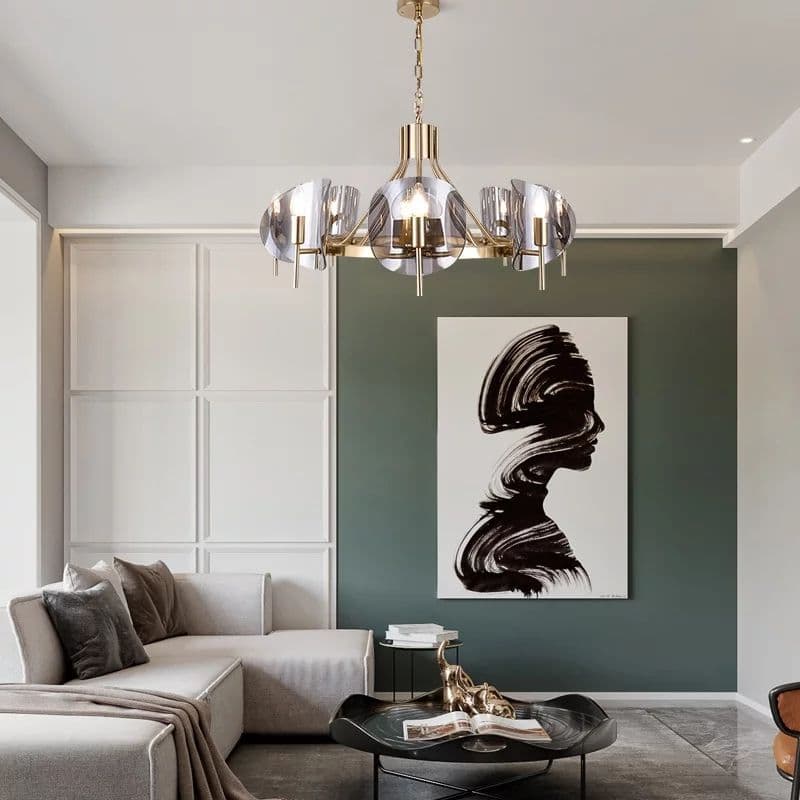 Post-modern Glass LED Chandelier light - Image 3