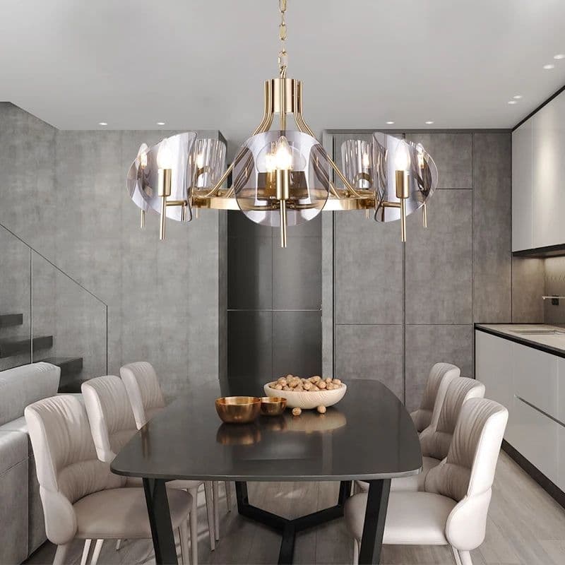 Post-modern Glass LED Chandelier light - Image 4