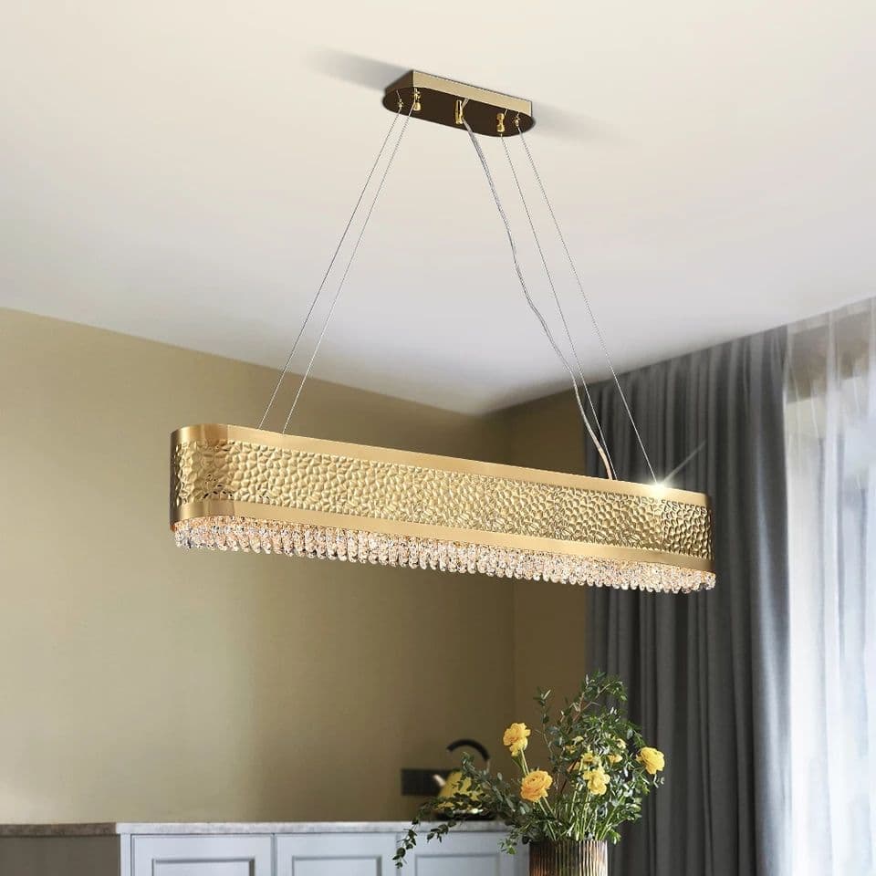 Oval Modern Gold Chandelier Light