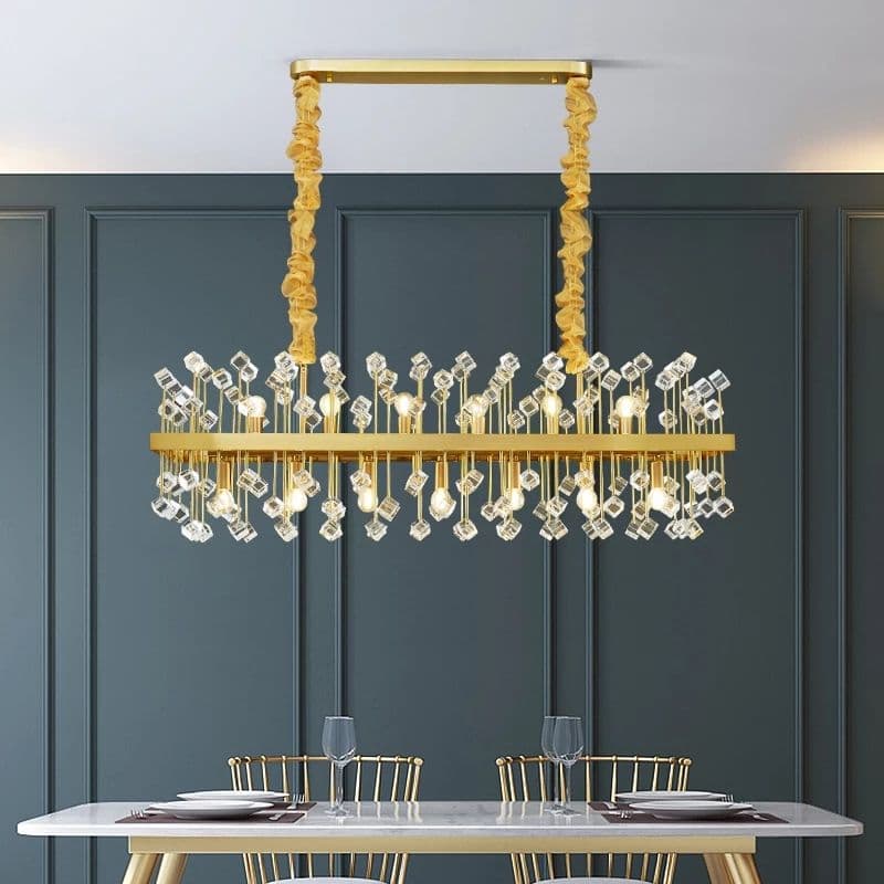 Rectangular Modern Crystal Chandelier Light