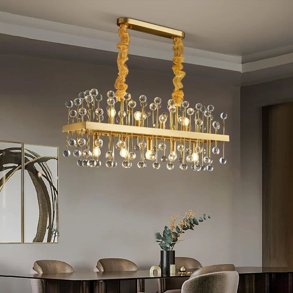 Rectangular Modern Crystal Chandelier Light - Image 2