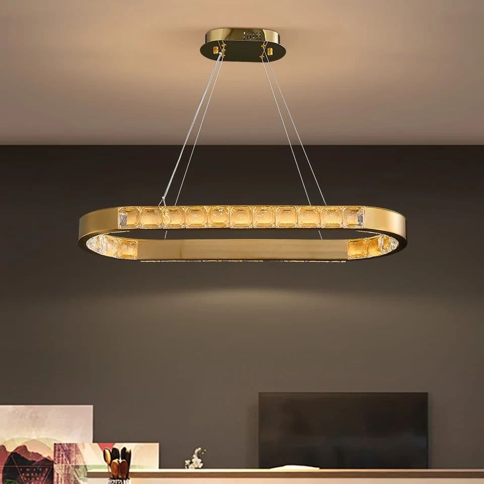 Oval design Gold crystal Pendant Lamp - Image 5