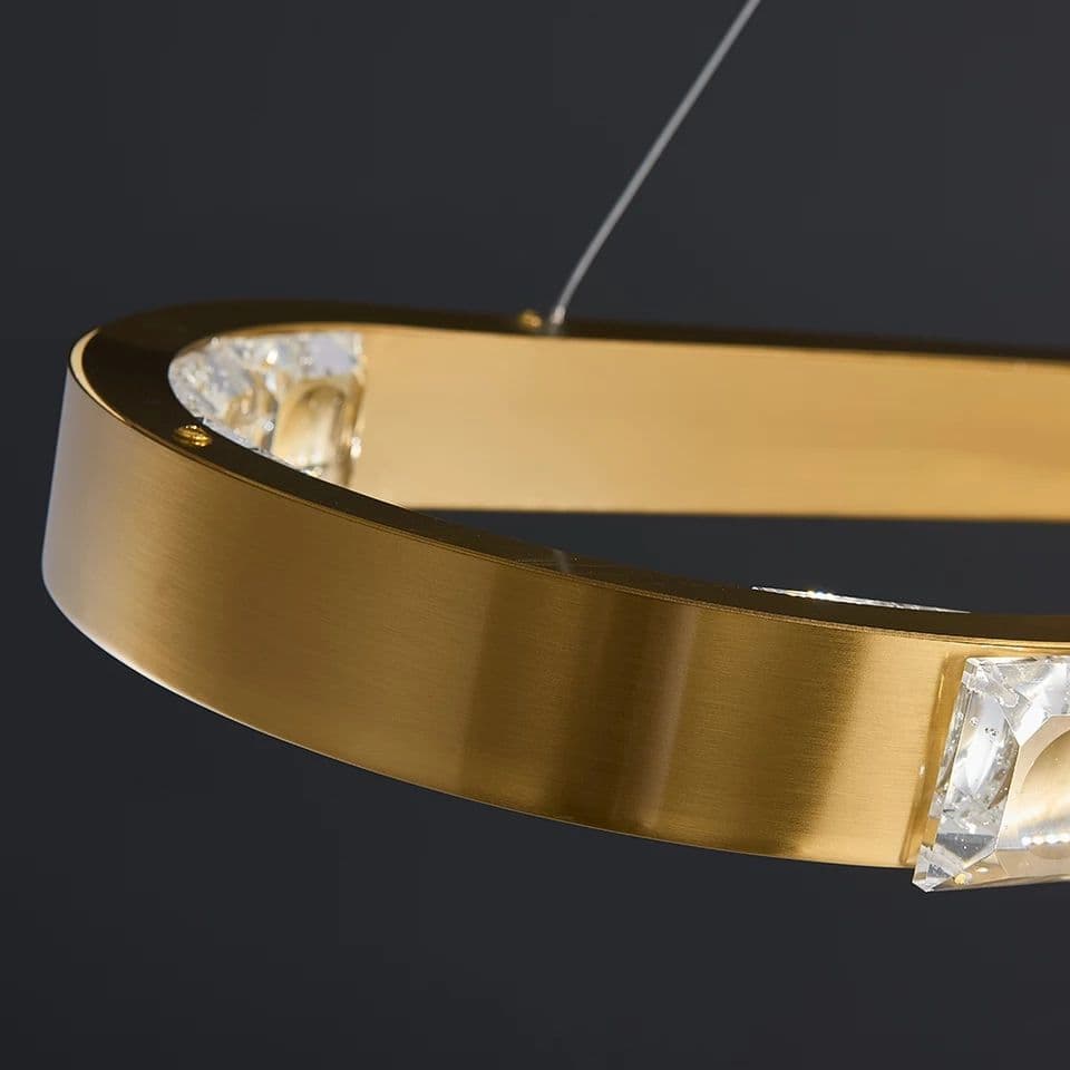 Oval design Gold crystal Pendant Lamp - Image 3